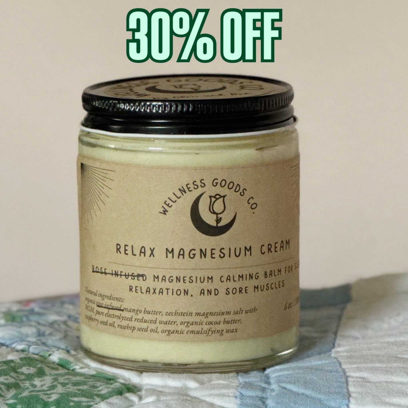 Relax Magnesium Cream (no rose)