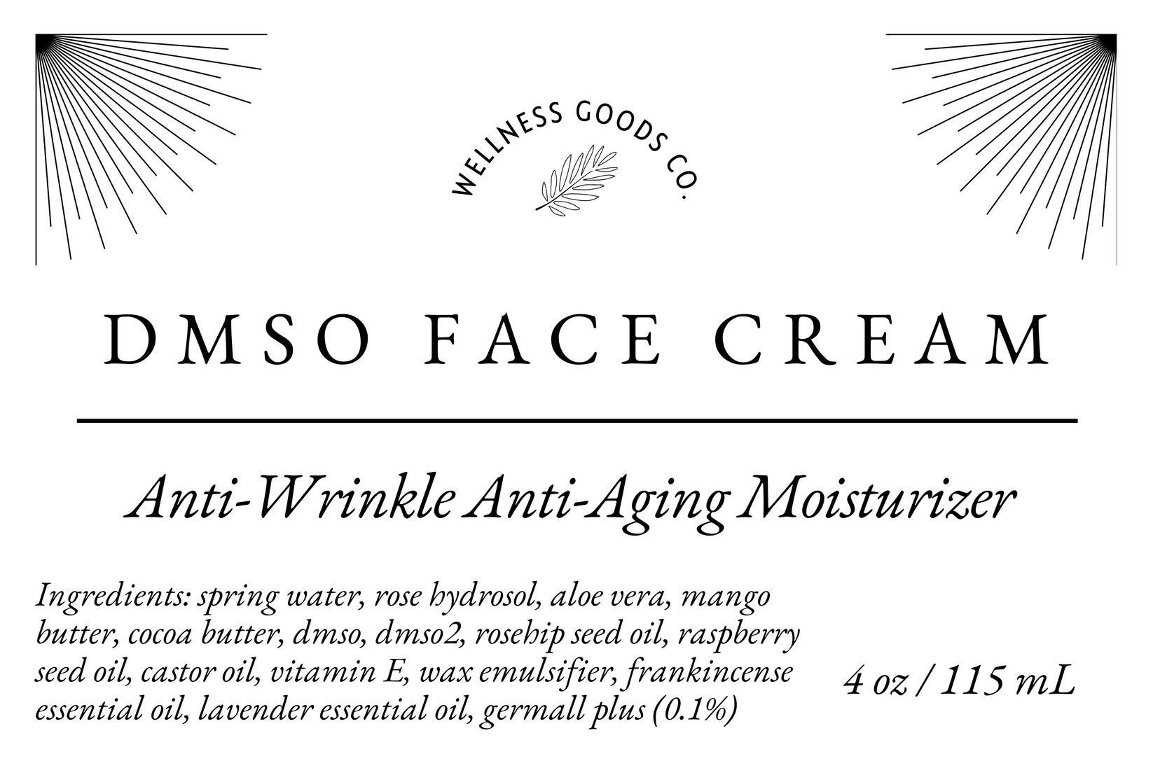 DMSO Face Cream Wellness Goods Co.